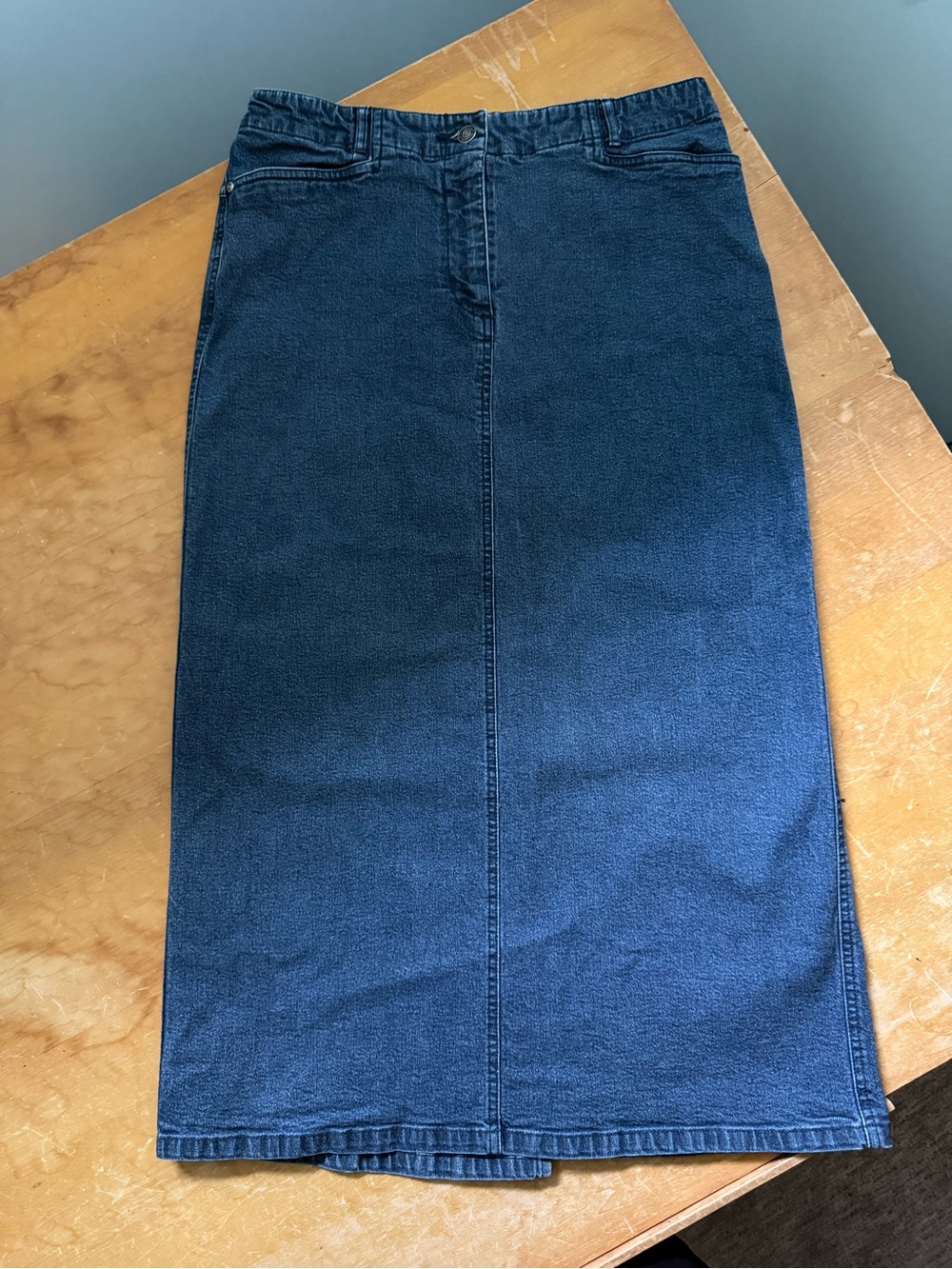 Vintage Penmans Stretch Denim Maxi Skirt